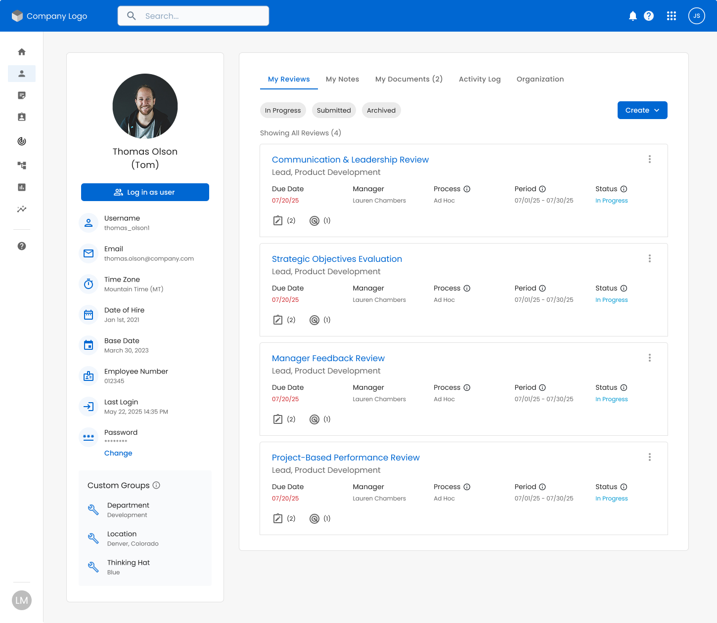 screenshot of Trakstar Perform